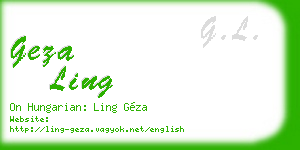geza ling business card